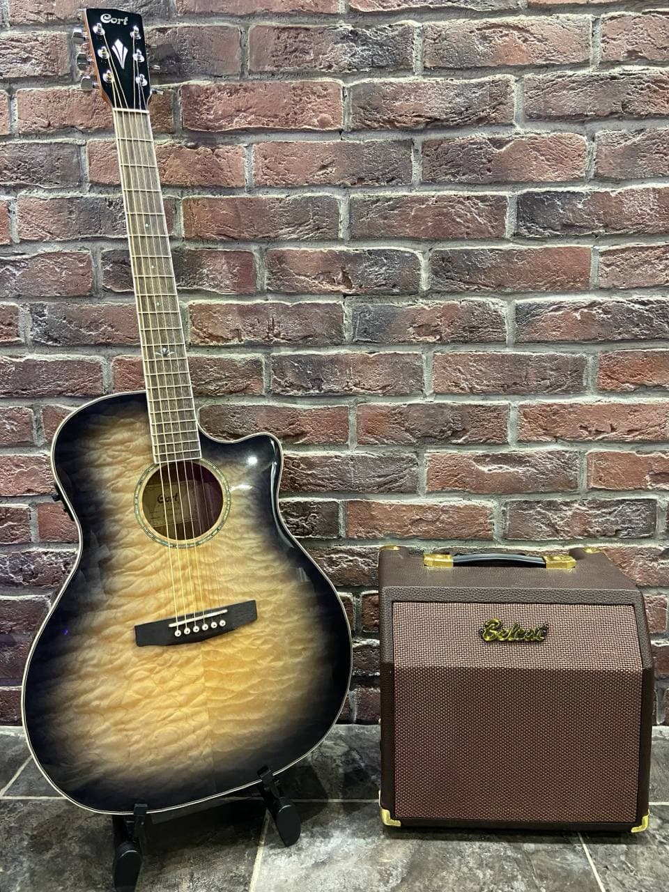 Электроакустика Cort EQ + Акустический Комбик 15 ват (комплект)